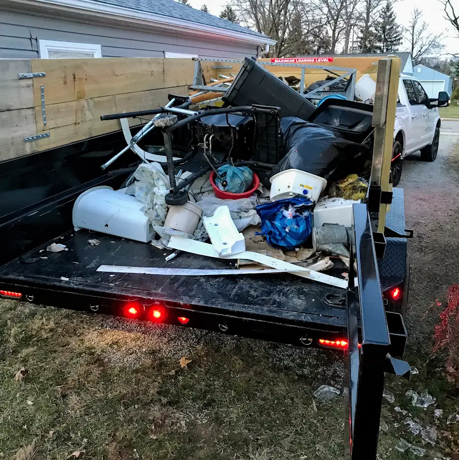 Roll-off dumpster delivered to a residential driveway in Linthicum
