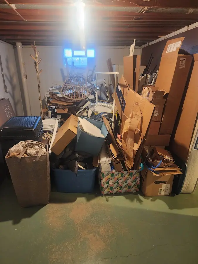 Roll-off dumpster container at job site for 15 Yard Dumpster Rental in Linthicum